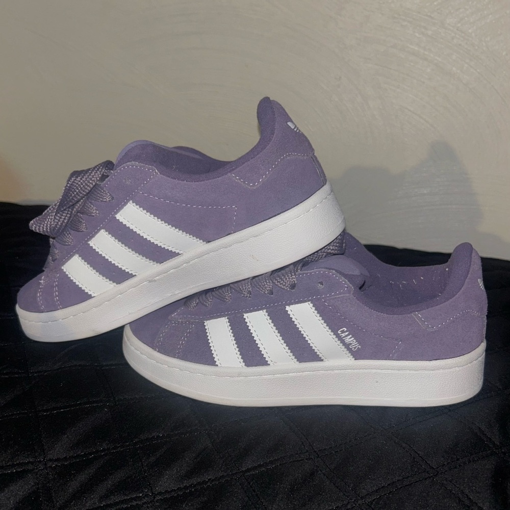 Adidas Campus Purple and White Sneakers